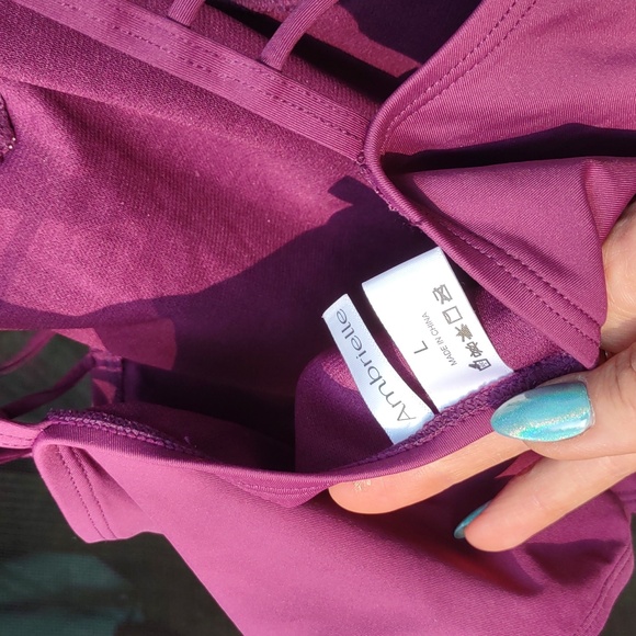 Bathing Suit. Strappy one piece. Size L. - Picture 4 of 10